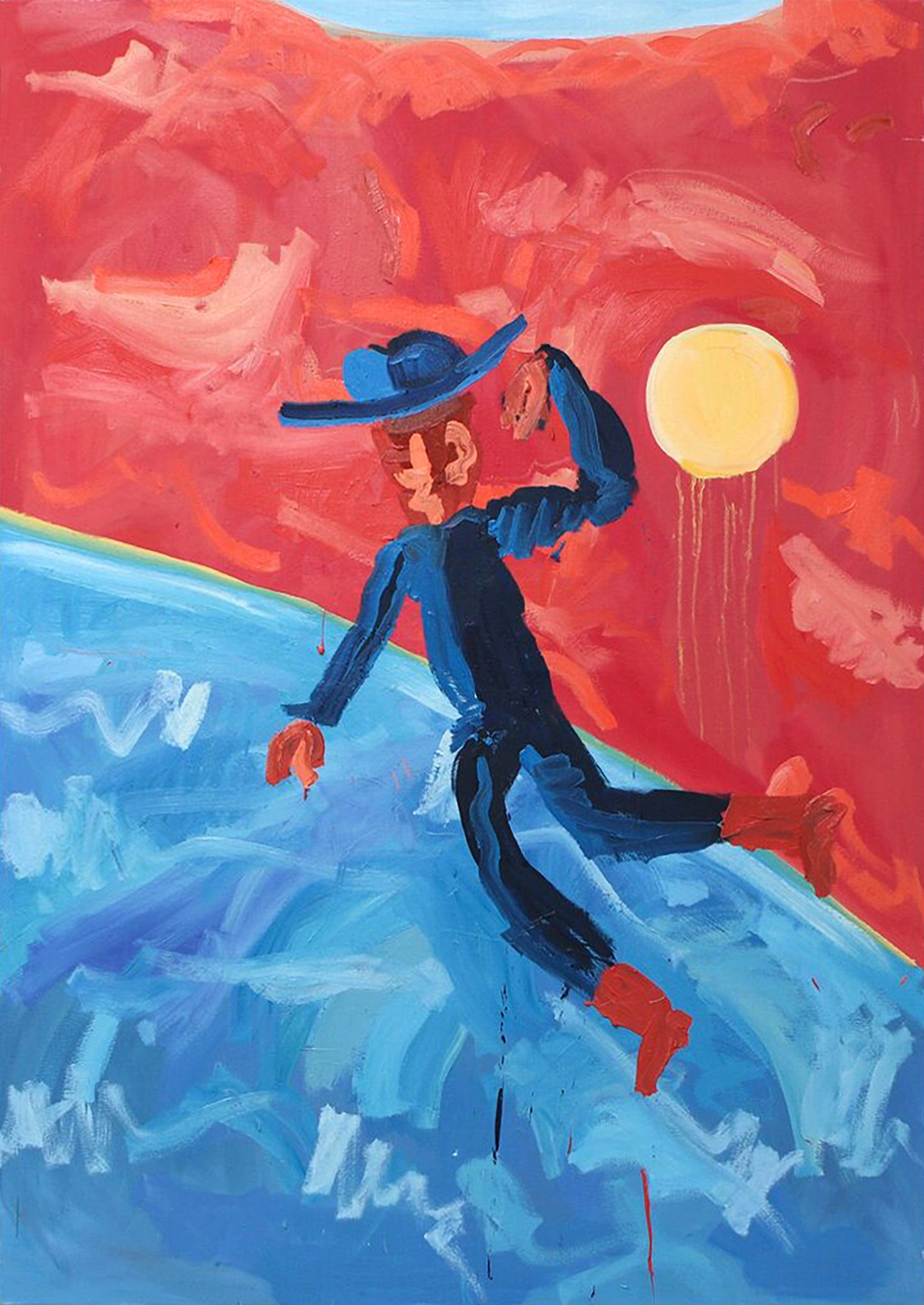 ten gallon dance in phthalo blue