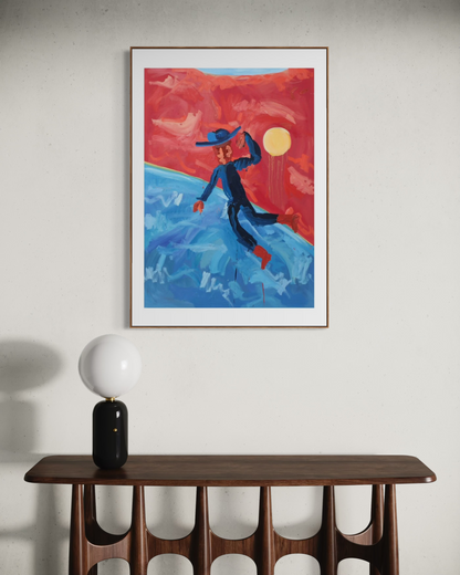 ten gallon dance in phthalo blue